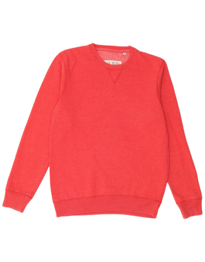 JACK WILLS Ανδρικό γραφικό φούτερ Jumper Μεσαίο κόκκινο βαμβακερό