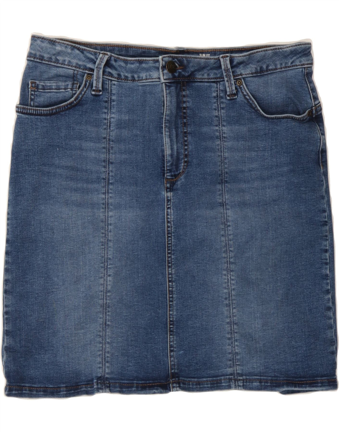 Womens Slim Fit Midrise Denim Skirt US 12 Large W33 Vintage Lee and Second-Hand Lee from Messina Hembry 
