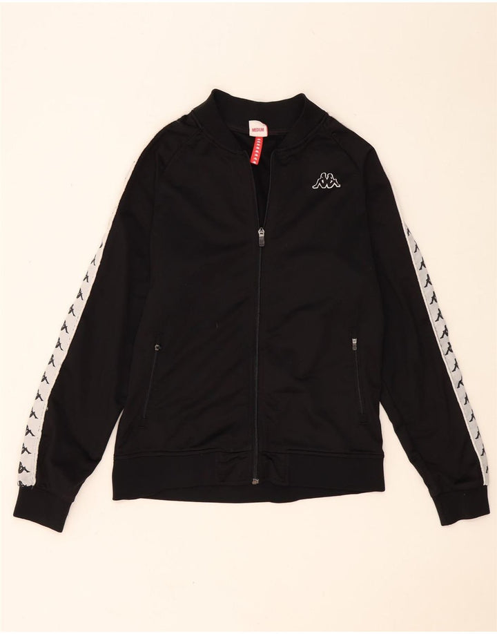 KAPPA Γυναικεία αθλητική φόρμα γραφικών Top Jacket UK 14 Medium Black Colourblock