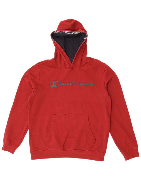 Champion Boys Graphic Hoodie Jumper 15-16 ετών 2XL κόκκινο βαμβακερό