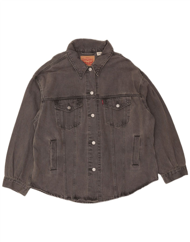 Γυναικείο τζιν μπουφάν Levi's Oversized UK 16 μεγάλο γκρι βαμβακερό