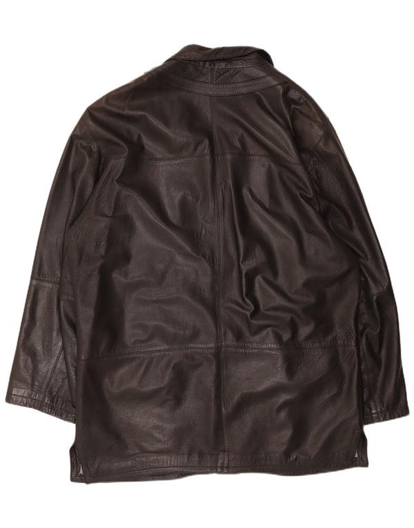 PIERRE CARDIN Ανδρικό Δερμάτινο Μπουφάν IT 58 4XL Μαύρο Δερμάτινο