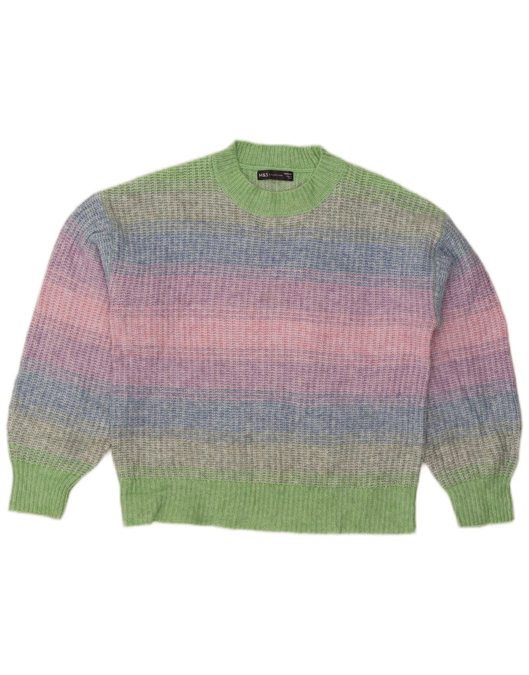 Marks & Spencer Γυναικείο πουλόβερ με λαιμόκοψη UK 14 Medium πολύχρωμο