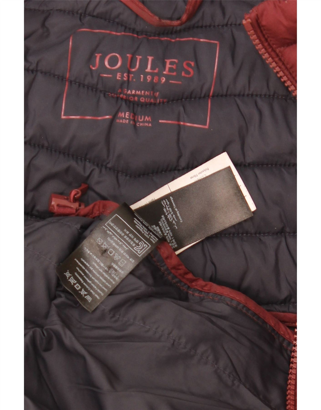 Joules Ανδρικό μπουφάν UK 38 Medium Maroon Πολυεστέρας