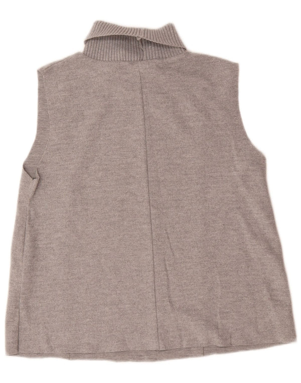 Zara Γυναικείο Γιλέκο Tank Top UK 16 Large Grey Cotton