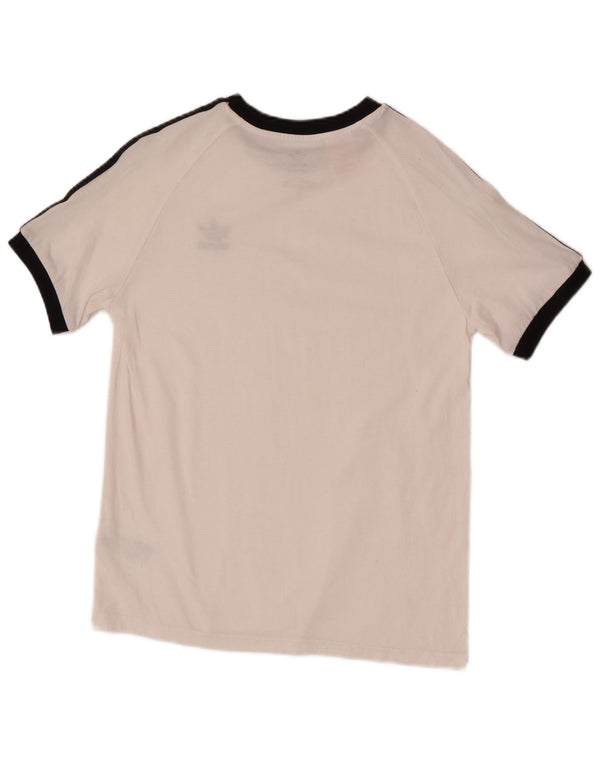 Adidas Boys T-Shirt Top 13-14 ετών Λευκό βαμβακερό