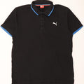 PUMA Mens Polo Shirt Large Black Cotton Vintage Puma and Second-Hand Puma from Messina Hembry 