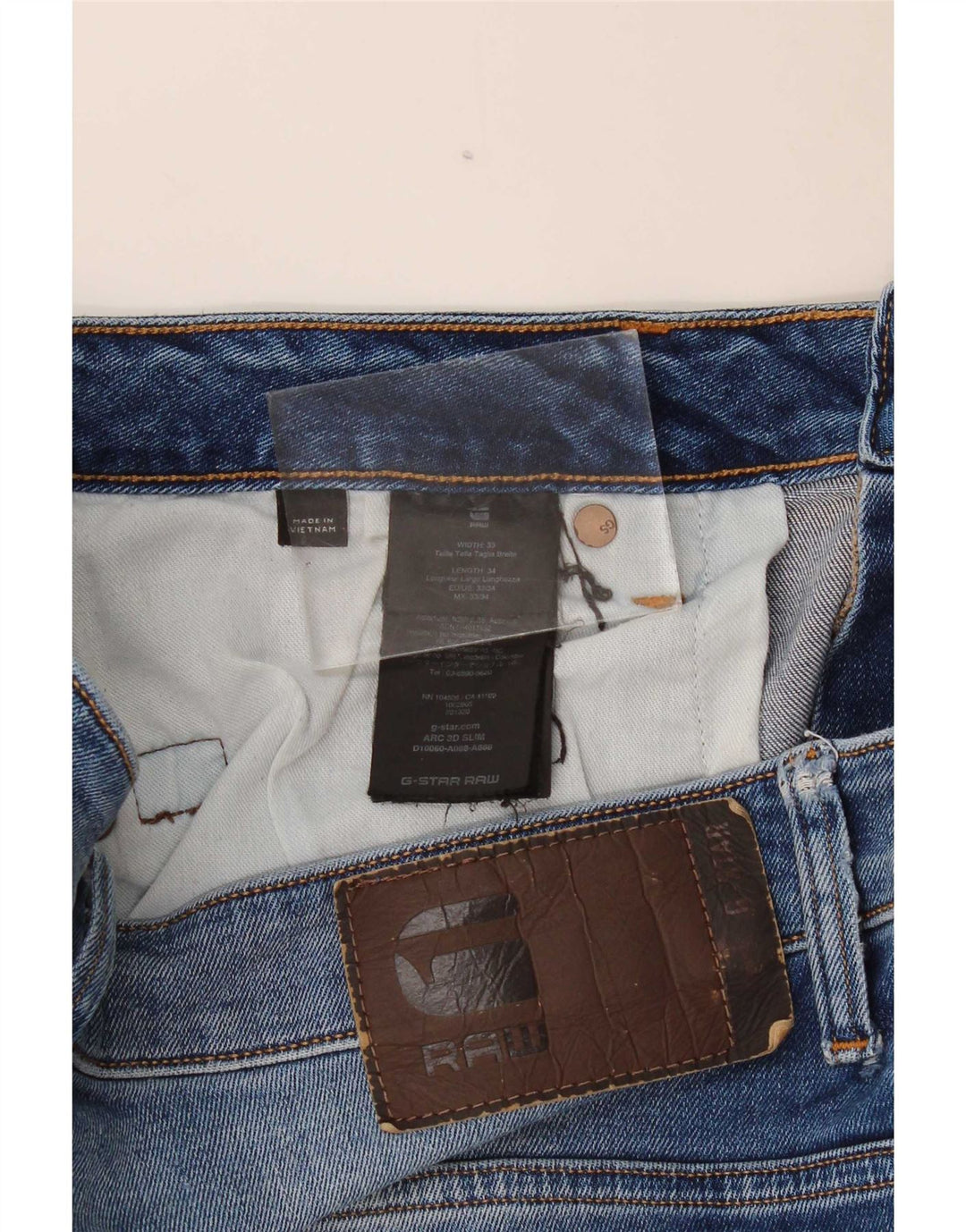 G-Star Ανδρικό τζιν 3D Arc Slim W33 L34 Μπλε βαμβακερό