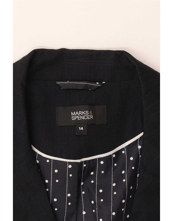 Marks & Spencer Γυναικείο Μπουφάν 1 Κουμπί Blazer UK 14 Medium Navy Blue