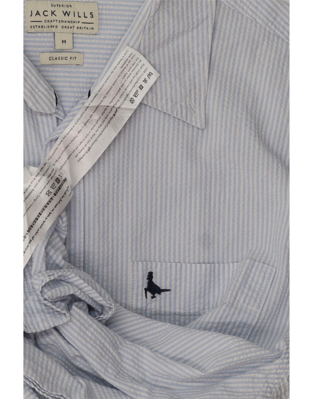 Jack Wills Ανδρικό πουκάμισο Classic Fit Βαμβακερό με μεσαίο μπλε ρίγες