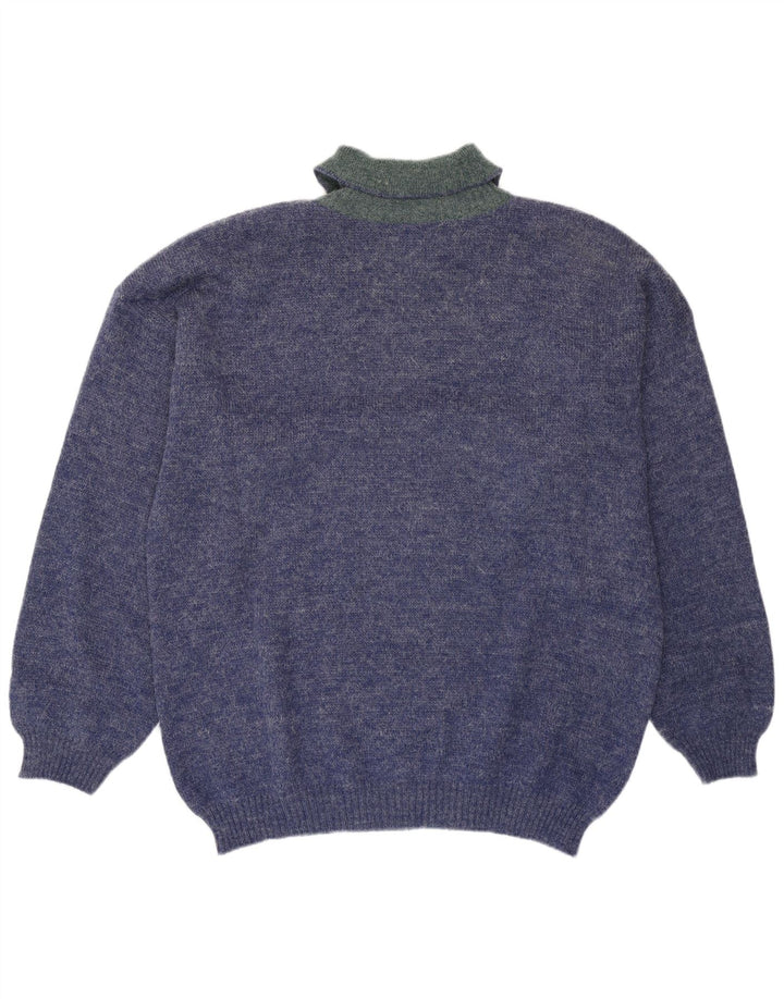 Blue Flame Ανδρικό γραφικό πουλόβερ με λαιμόκοψη XL Flecked