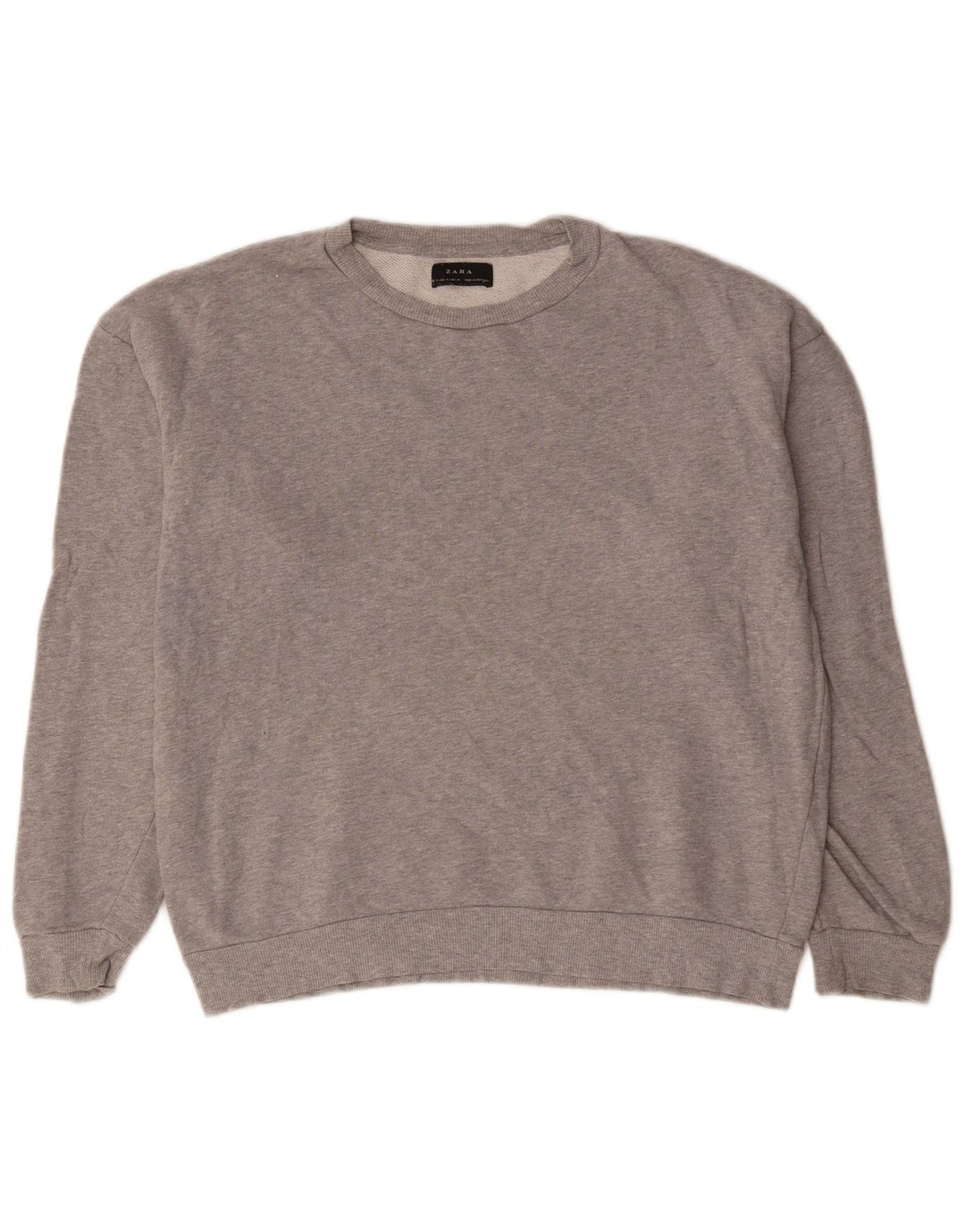 Ανδρικό φούτερ Zara Jumper, Βαμβακερό μεσαίο γκρι
