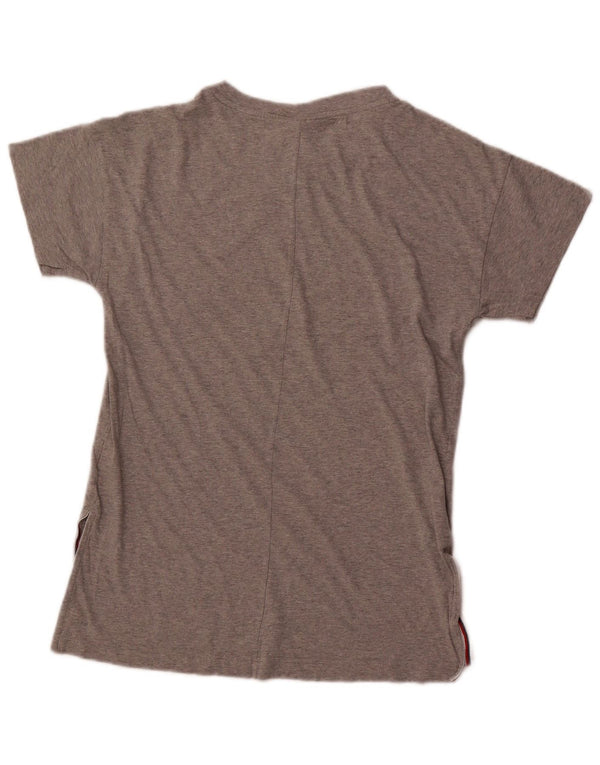 Γυναικείο κλασικό γραφικό μπλουζάκι REEBOK Top UK 12 μεσαίο γκρι βαμβακερό