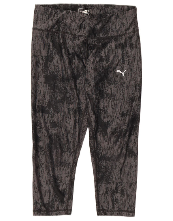 Puma Γυναικεία Κάπρι Κολάν UK 10 Small Black Tie Dye