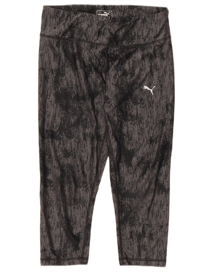Puma Γυναικεία Κάπρι Κολάν UK 10 Small Black Tie Dye