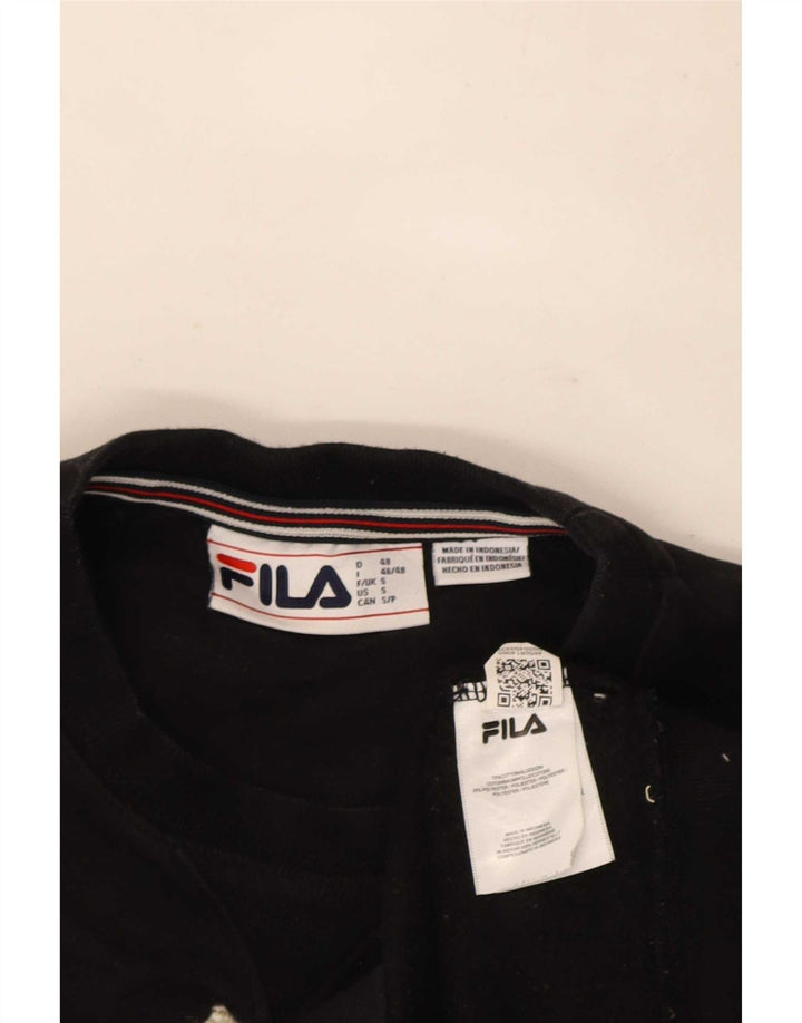 Ανδρικό γραφικό φούτερ Fila, βαμβακερό, μαύρο