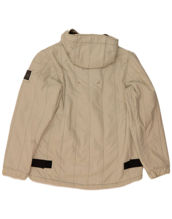 Murphy & Nye Mens Hooded Sherpa Jacket UK 40 Large Beige