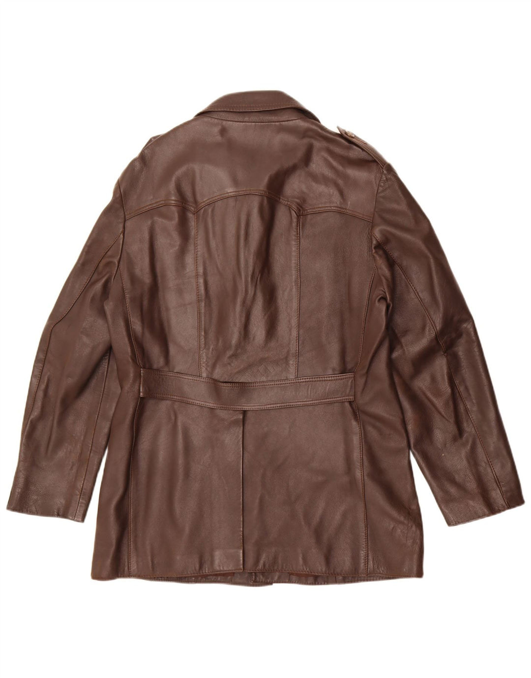 Vintage Ανδρικό Στρατιωτικό Δερμάτινο Μπουφάν UK 36 Small Brown