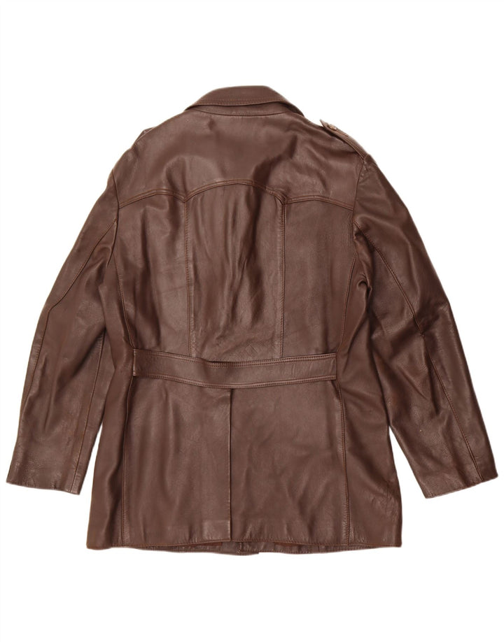 Vintage Ανδρικό Στρατιωτικό Δερμάτινο Μπουφάν UK 36 Small Brown
