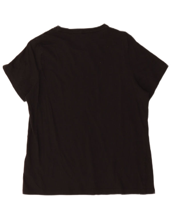Puma Γυναικείο T-Shirt Top UK 18 XL Μαύρο βαμβακερό