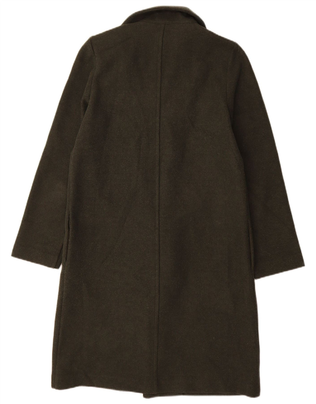 Zara Γυναικείο Ανοιχτό Παλτό UK 10 Small Green Polyester