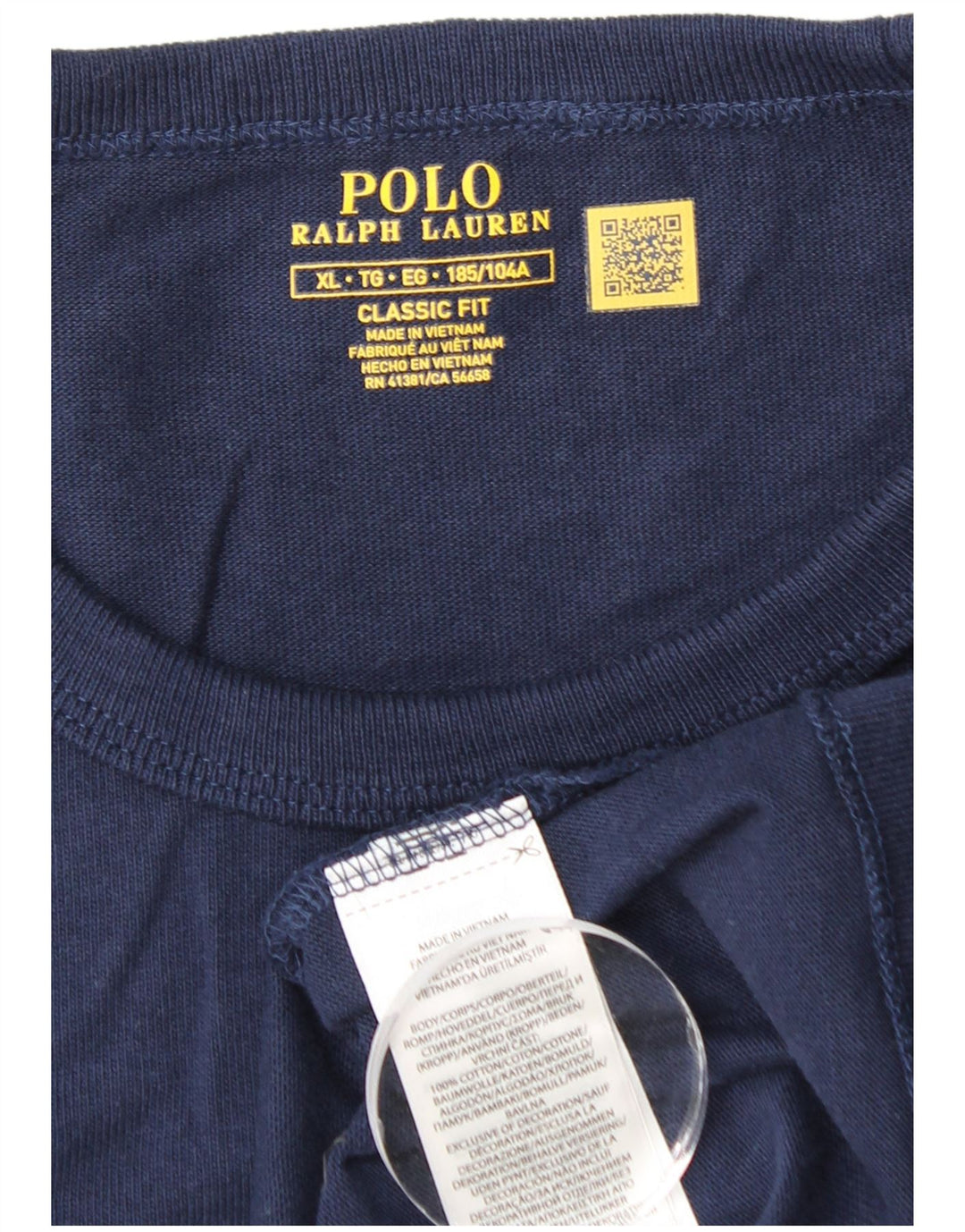 Ανδρικό μπλουζάκι POLO RALPH LAUREN Κλασική Εφαρμογή Top XL Navy Blue από βαμβάκι