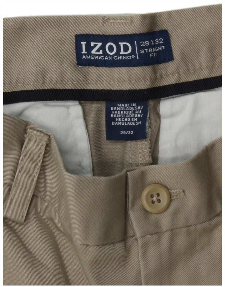 Ανδρικό παντελόνι Chino IZOD ίσιο W29 L32 Μπεζ βαμβακερό