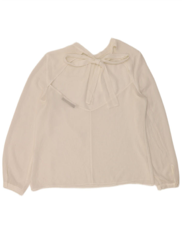 Zara Γυναικεία μακρυμάνικη μπλούζα τοπ UK 14 Medium White
