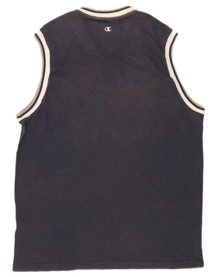 Champion Mens New York University Graphic Vest Top Medium Navy Blue