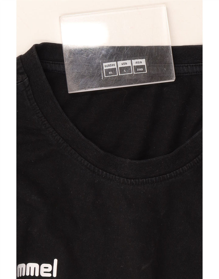 HUMMEL Mens Graphic T-Shirt Top Large Black Cotton Vintage Hummel and Second-Hand Hummel from Messina Hembry 