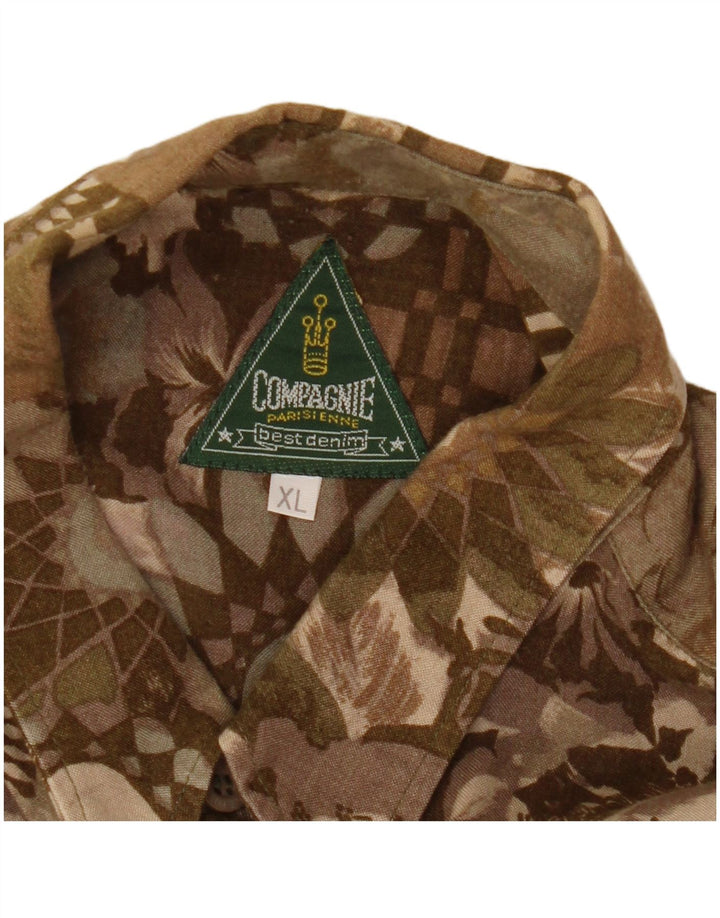 Ανδρικό πουκάμισο Compagnie XL Καφέ Floral