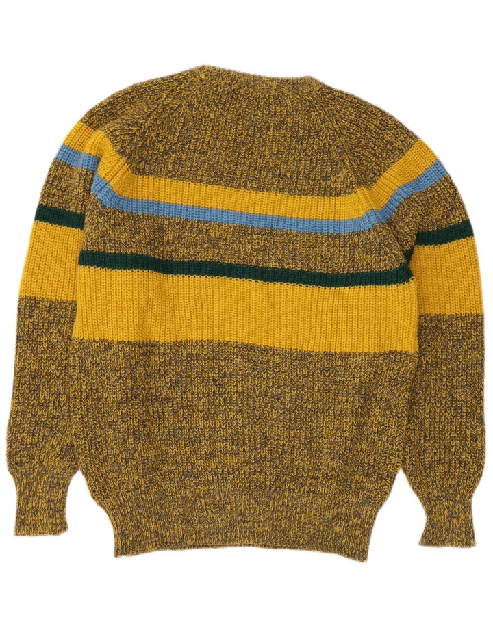 Ανδρικό πουλόβερ Vintage Crew Neck Jumper Μεγάλο Χακί Ριγέ