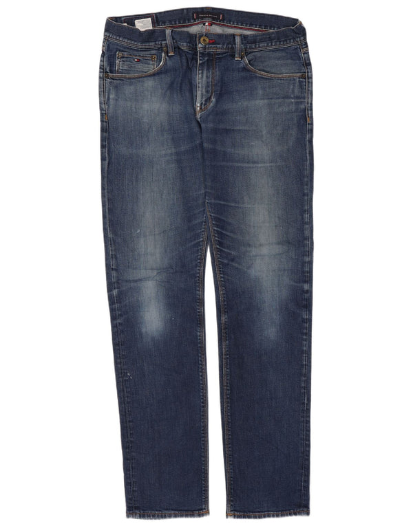 Tommy Hilfiger Mens Bleecker Slim Jeans W34 L34 Blue Cotton