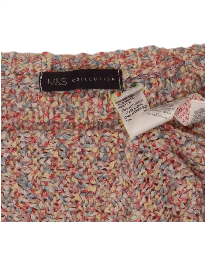 MARKS & SPENCER Γυναικείο πουλόβερ με λαιμόκοψη Crop Crew UK 14 Large Pink