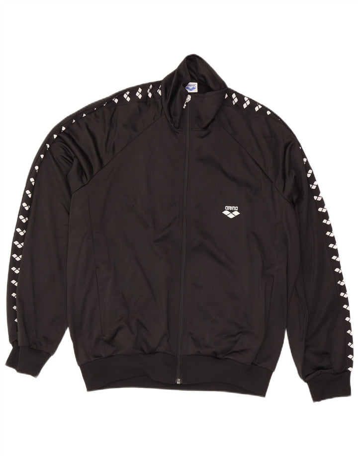 Ανδρική αθλητική φόρμα γραφικών ARENA Top Jacket Μεσαίο Μαύρο