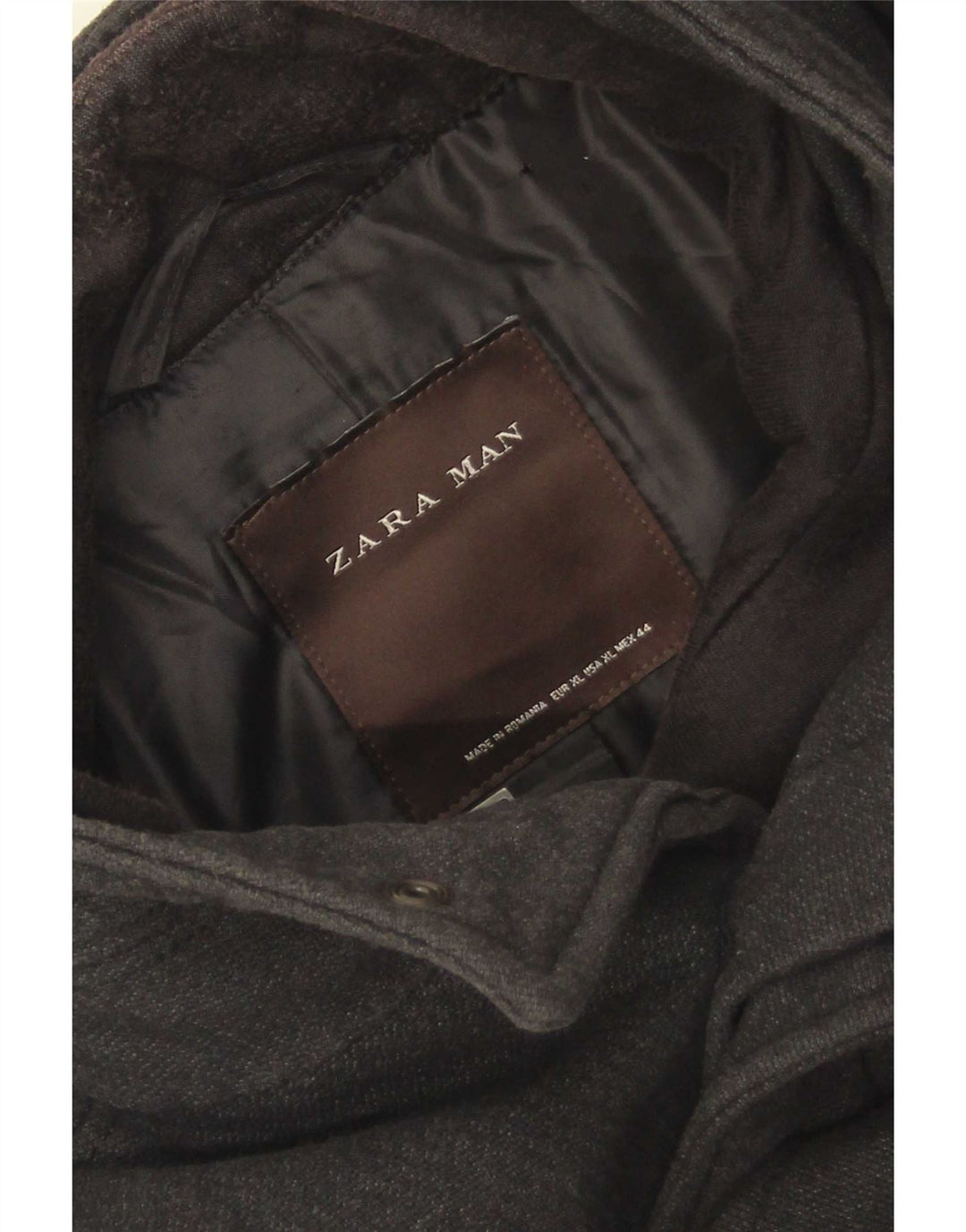 Ανδρικό πανωφόρι Zara UK 42 XL Γκρι Πολυεστέρας