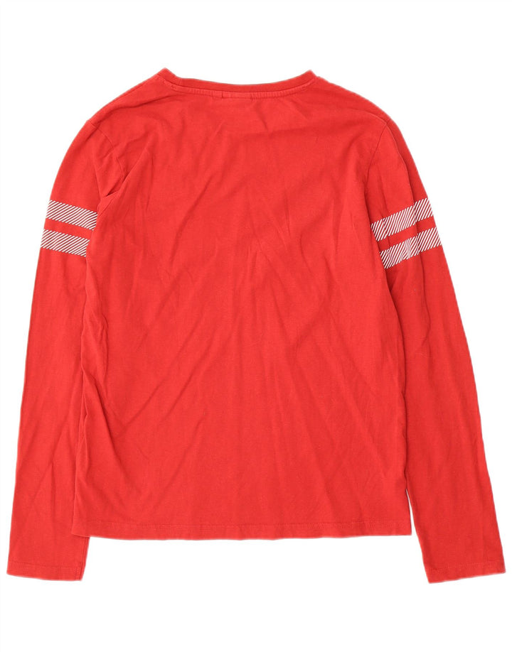 Ellesse Boys Top Μακρυμάνικο 13-14 ετών Κόκκινο ριγέ βαμβακερό