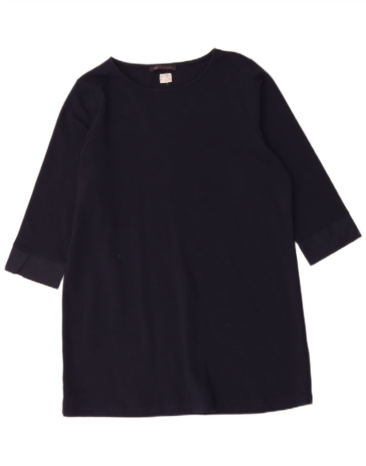 Marks & Spencer Γυναικείο φόρεμα 3/4 με μανίκια UK 16 Large Navy Blue Classic
