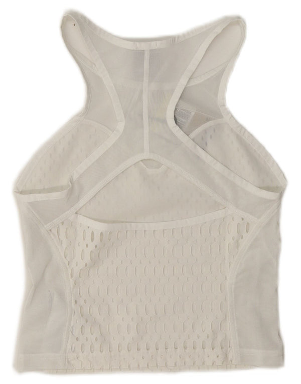 Γυναικεία στενή εφαρμογή Nike See Through Crop Vest Top 8 Small White Polyester