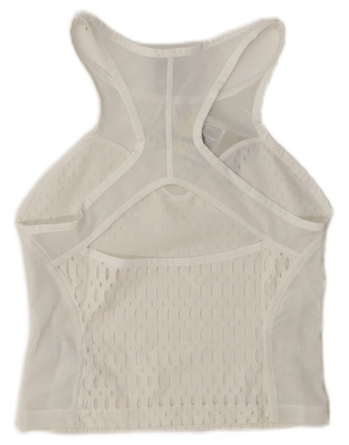 Γυναικεία στενή εφαρμογή Nike See Through Crop Vest Top 8 Small White Polyester