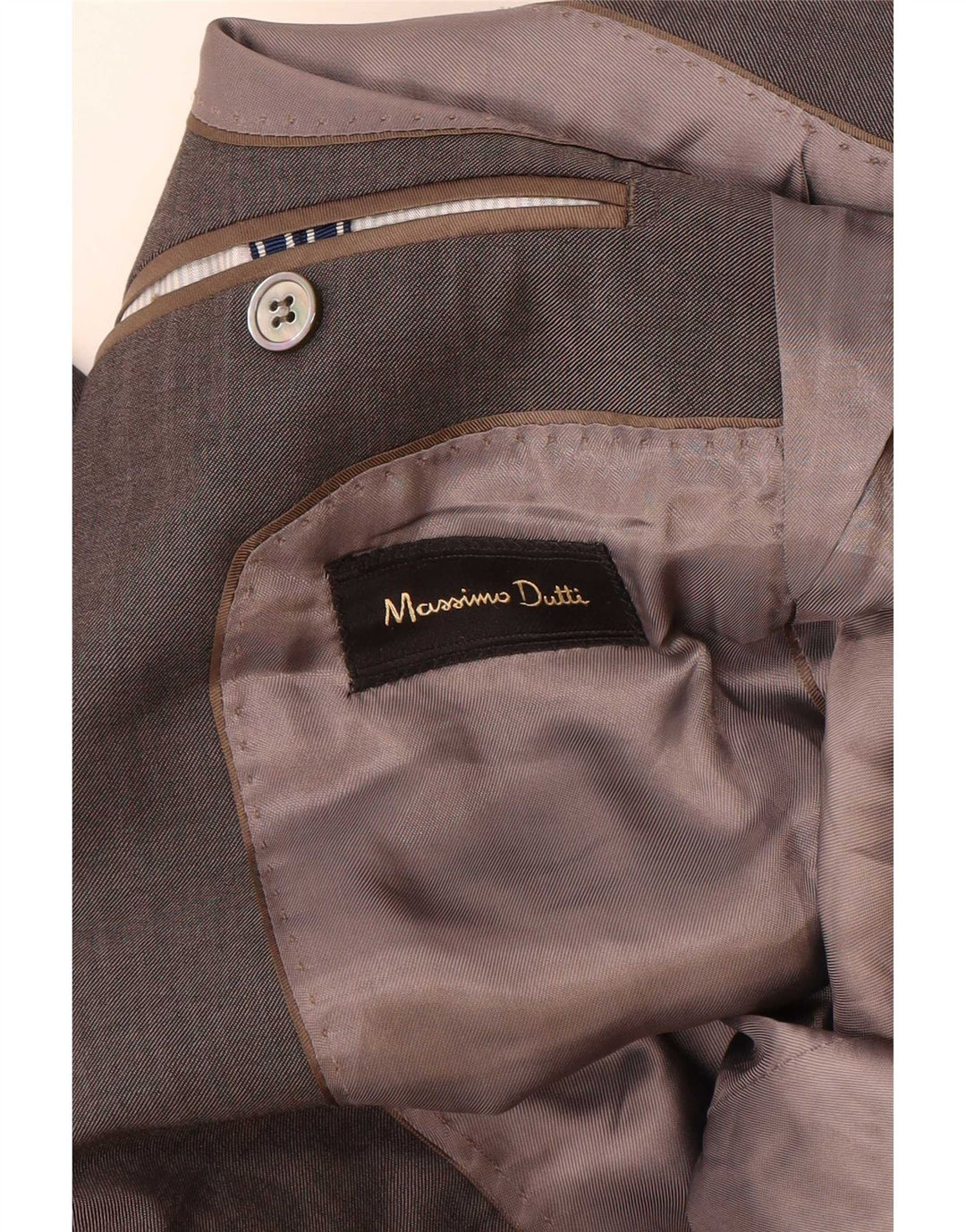 Massimo Dutti Ανδρικό μπουφάν σακάκι με 2 κουμπιά EU 48 Μεσαίο γκρι μαλλί
