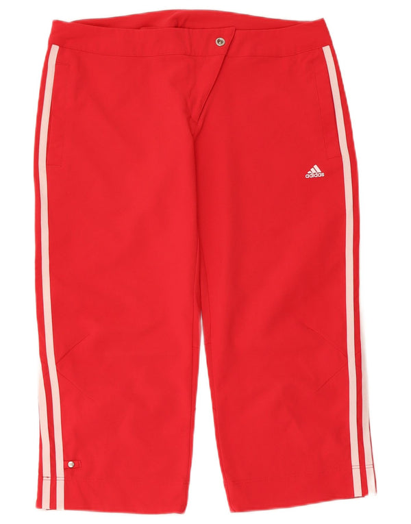 Γυναικεία βερμούδα ADIDAS Climalite UK 10 Small W30 Red Polyester