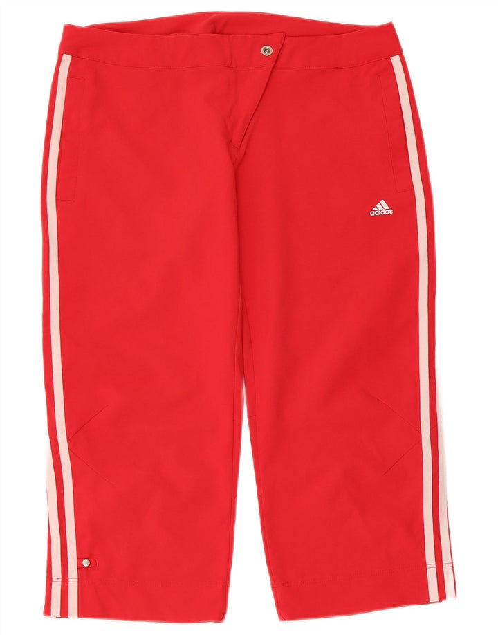Γυναικεία βερμούδα ADIDAS Climalite UK 10 Small W30 Red Polyester