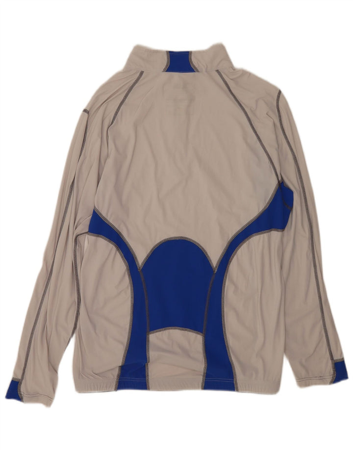 Slam ανδρική φόρμα πουλόβερ με φερμουάρ Top XL Grey Colourblock Polyamide
