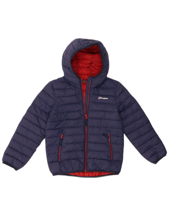 Μπουφάν Berghaus Boys με κουκούλα με επένδυση 7-8 ετών Navy Blue Polyamide