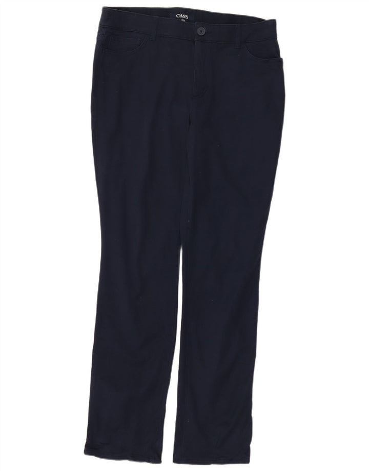 CHAPS Γυναικείο ψηλόμεσο λεπτό παντελόνι US 14 XL W34 L31 Navy Blue