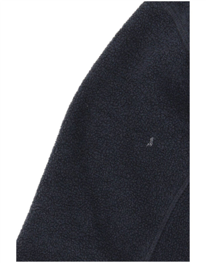 Χοντρό πρόσωπο για αγόρια με φερμουάρ Fleece Jumper 10-11 ετών Navy Blue Polyester