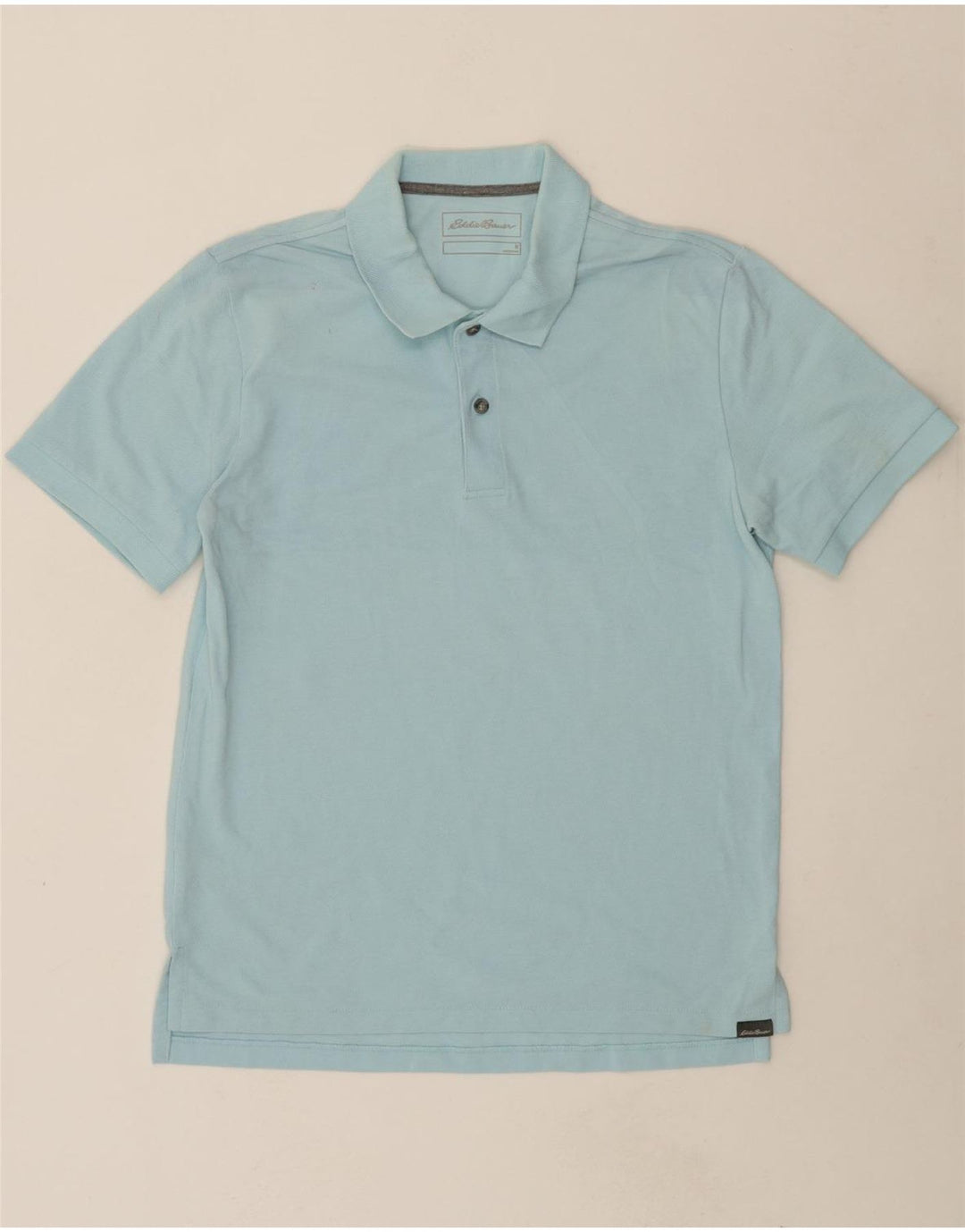 EDDIE BAUER Mens Polo Shirt Medium Blue Cotton Vintage Eddie Bauer and Second-Hand Eddie Bauer from Messina Hembry 