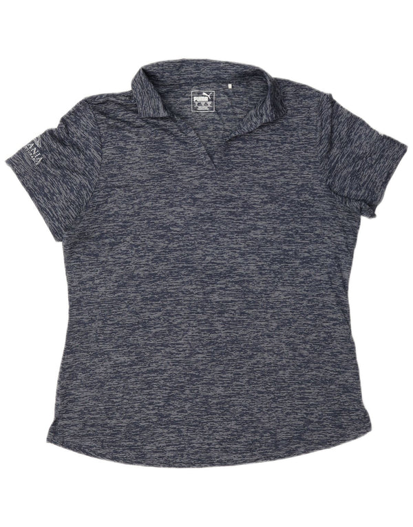 Puma γυναικείο μπλουζάκι πόλο UK 18 XL Navy Blue Flecked