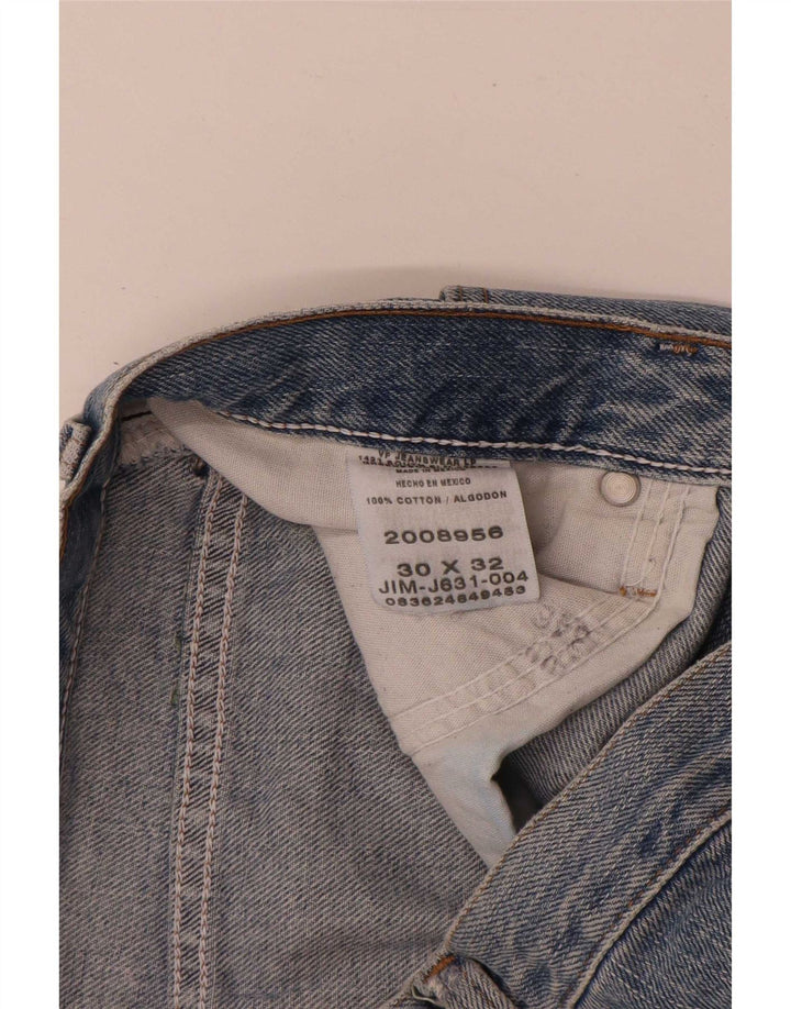 Lee Mens Straight Jeans W30 L32 Blue Cotton